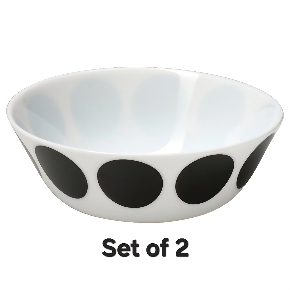 Black and White Polka Dot Bowl Set